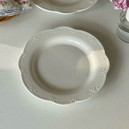 French Vintage Embossed Elegant Plate