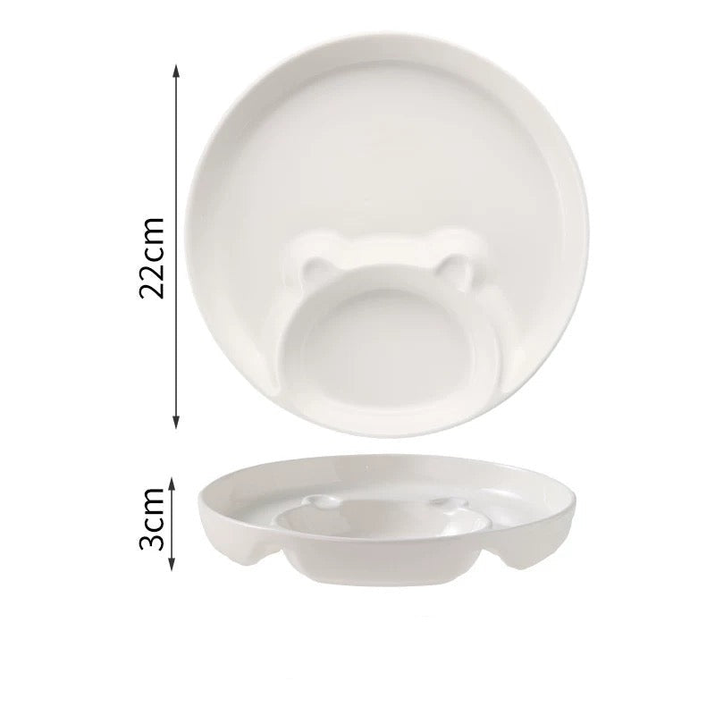 Cute Bear Dumpling Plate