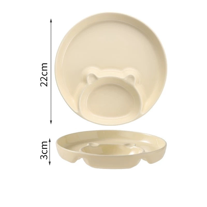 Cute Bear Dumpling Plate
