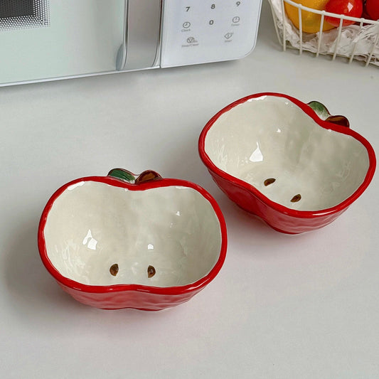 Creative Apple-Shaped Ceramic Bowl