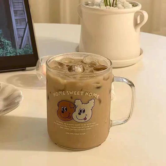 Korean Style Cute Bear Glass Mug