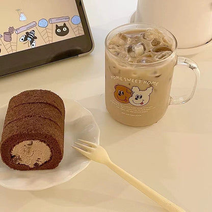 Korean Style Cute Bear Glass Mug