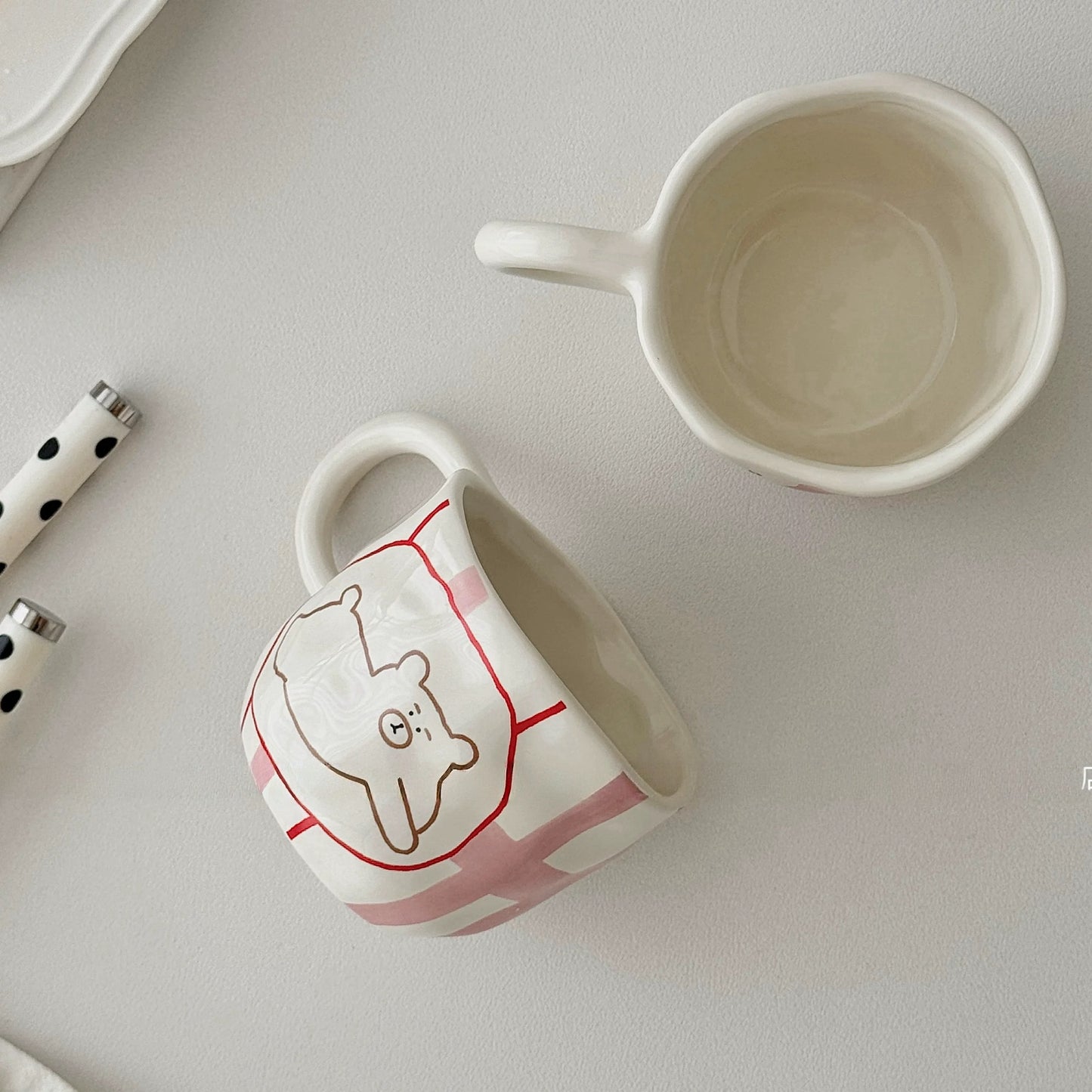 Korean Style Cute Bear Handcrafted Mug