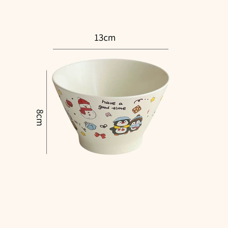 Cute Cream-Style Cartoon Hat-Shaped Bowl