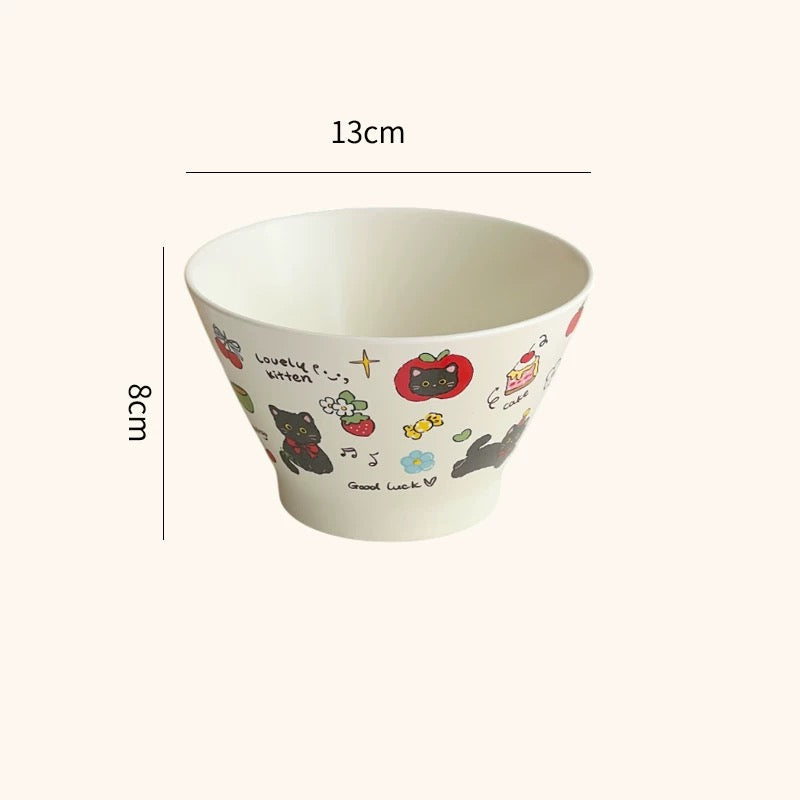 Cute Cream-Style Cartoon Hat-Shaped Bowl