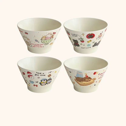 Cute Cream-Style Cartoon Hat-Shaped Bowl