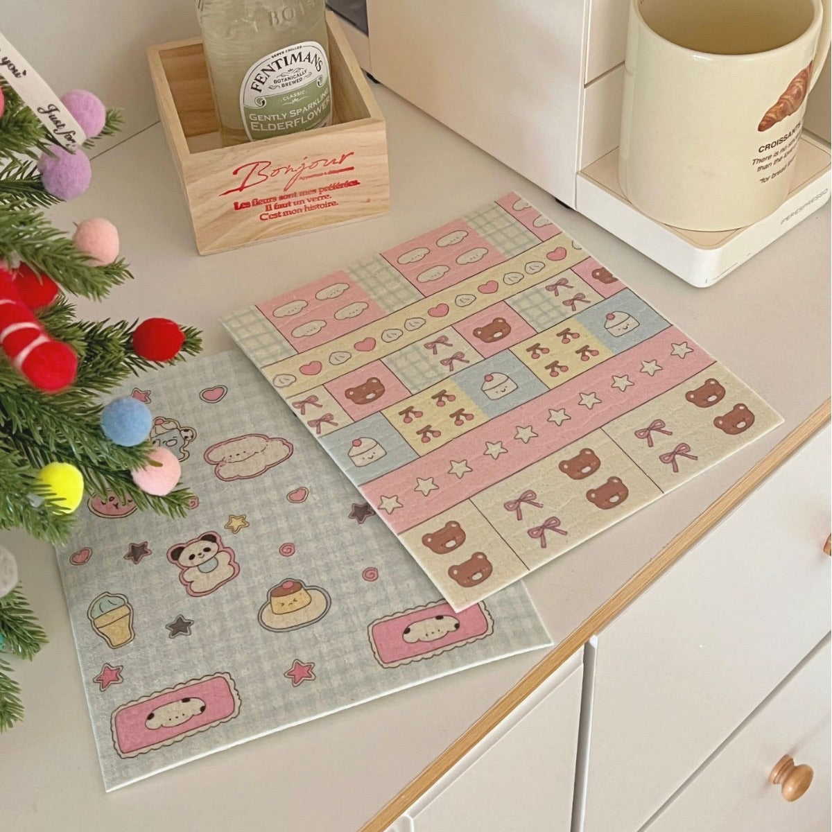 Cute Cartoon Wood Pulp Cleaning Cloth