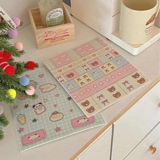 Cute Cartoon Wood Pulp Cleaning Cloth