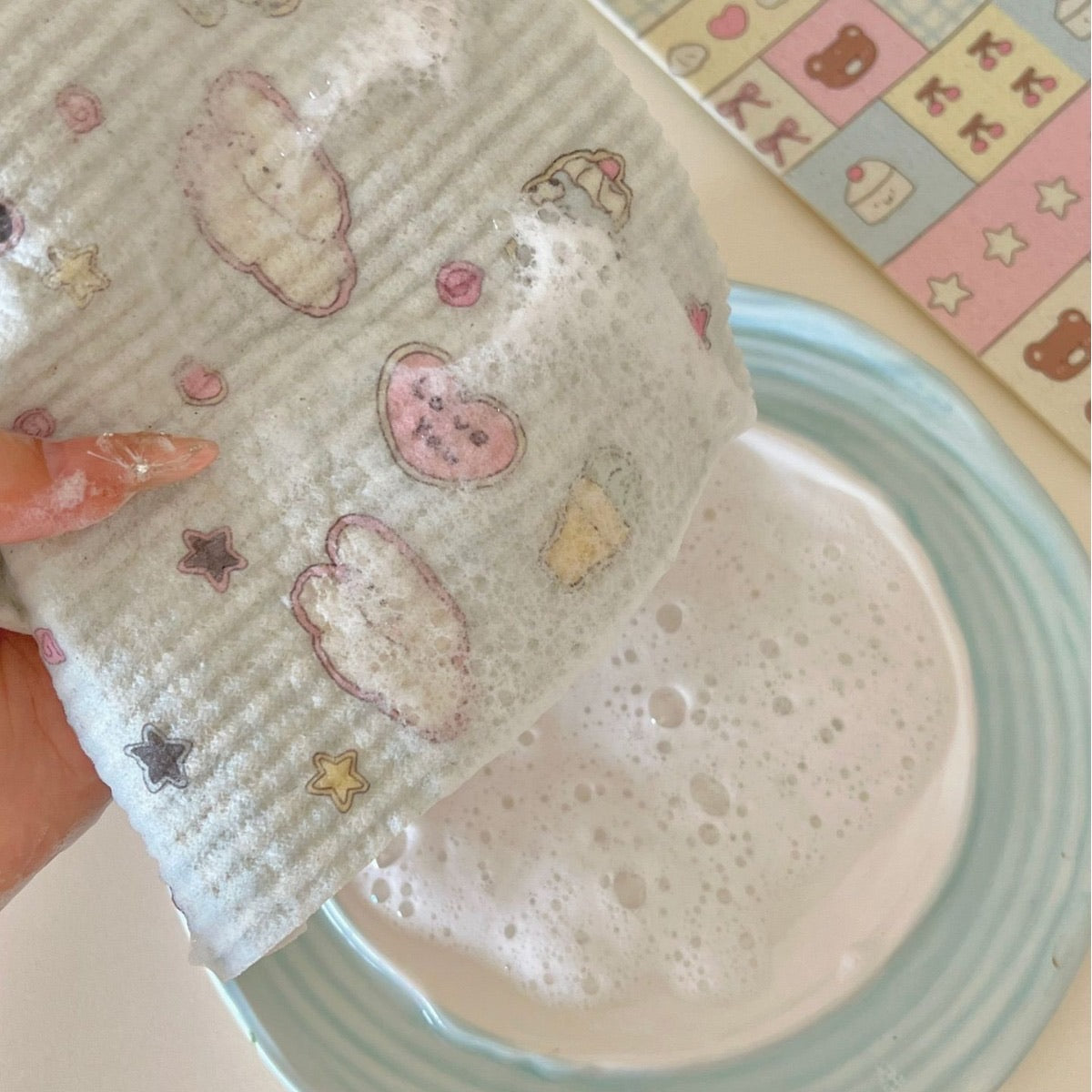 Cute Cartoon Wood Pulp Cleaning Cloth