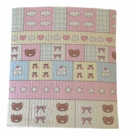 Cute Cartoon Wood Pulp Cleaning Cloth