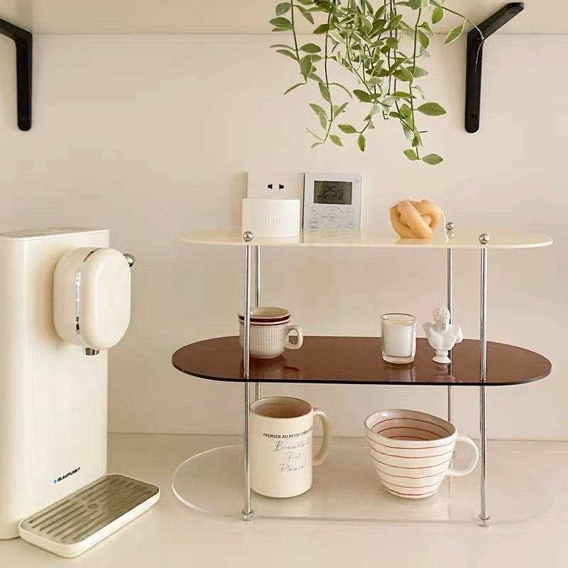 Three-Tier Color Block Acrylic Shelf