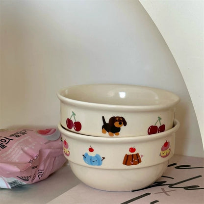 Cute Animal Party Ceramic Bowl (Sold Individually)