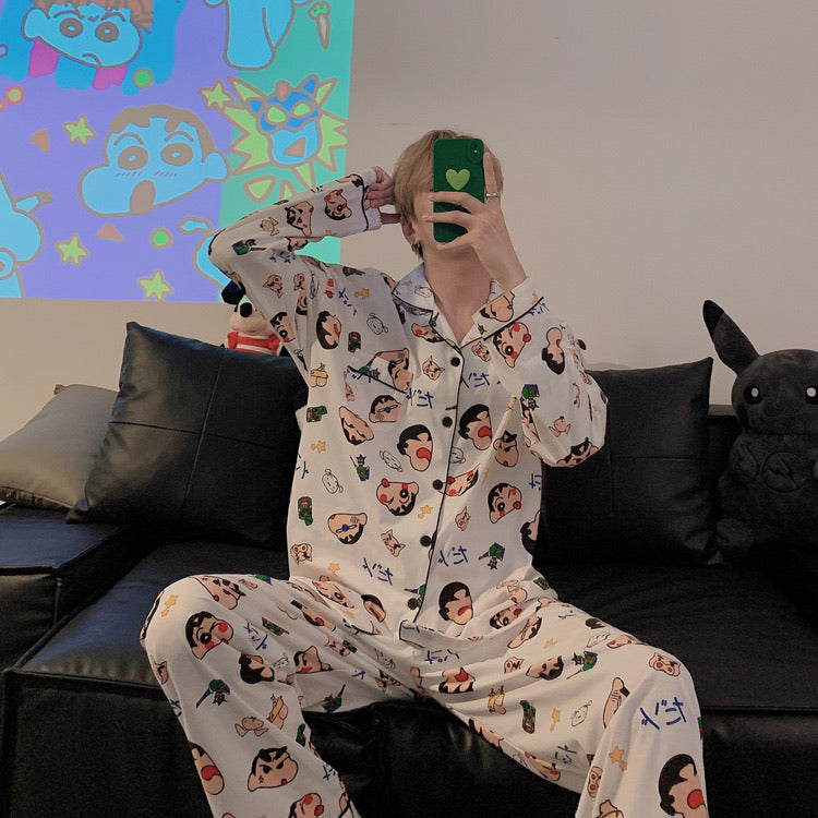 Crayon Shin-chan Cotton Couple Pajamas Set – TAKEMEHOME | Home