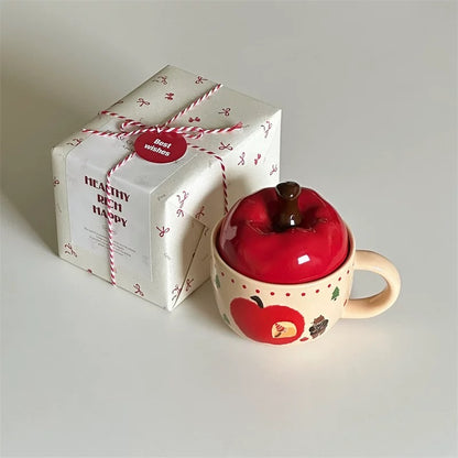 Apple-themed Ceramic Mug Gift Set