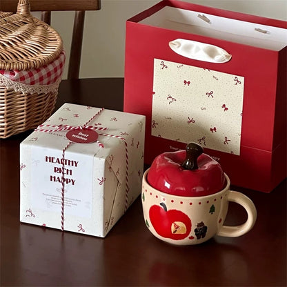 Apple-themed Ceramic Mug Gift Set