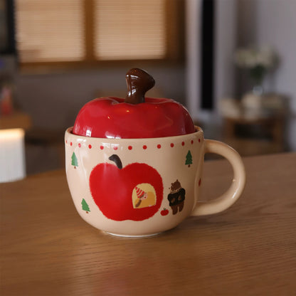 Apple-themed Ceramic Mug Gift Set