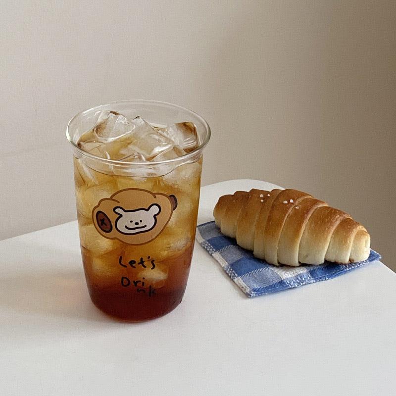 Bread Puppy Rimmed Glass Cup