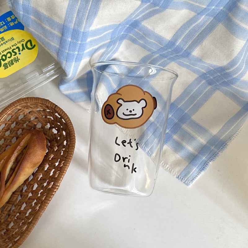 Bread Puppy Rimmed Glass Cup