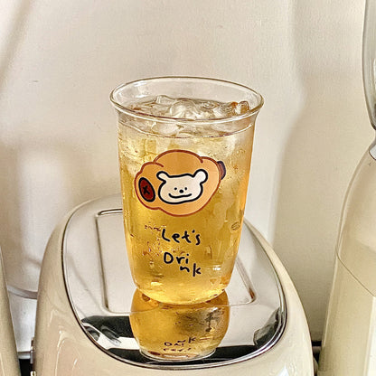 Bread Puppy Rimmed Glass Cup