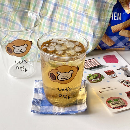 Bread Puppy Rimmed Glass Cup