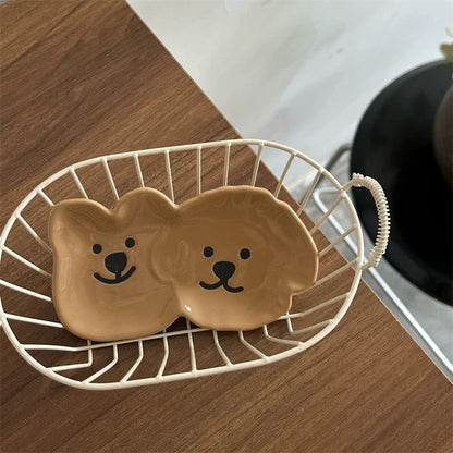 Cartoon Bear and Dog Shaped Sauce Dish