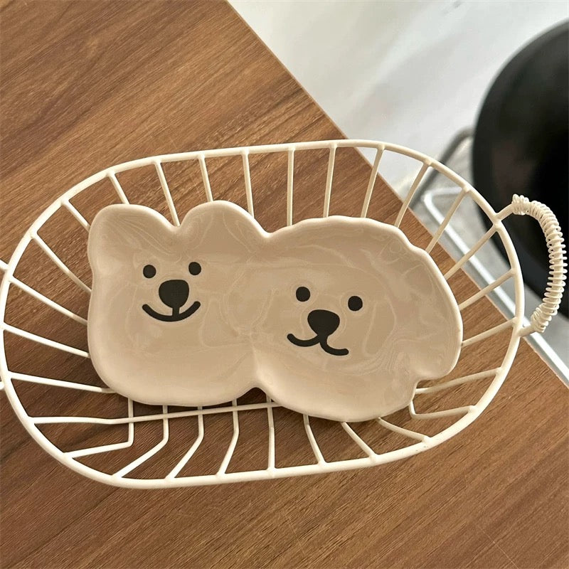 Cartoon Bear and Dog Shaped Sauce Dish