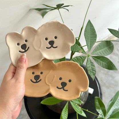 Cartoon Bear and Dog Shaped Sauce Dish