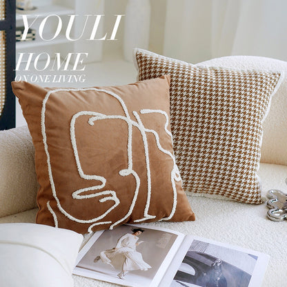 Brown Retro Pillow Cushion (Covers Only)