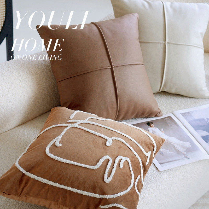 Brown Retro Pillow Cushion (Covers Only)