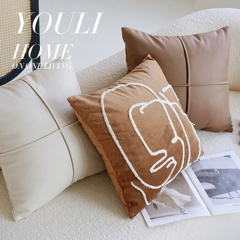 Brown Retro Pillow Cushion (Covers Only)