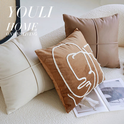 Brown Retro Pillow Cushion (Covers Only)