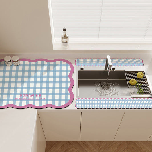 Dopamine Biscuit-Shaped Kitchen Counter Drain Mat