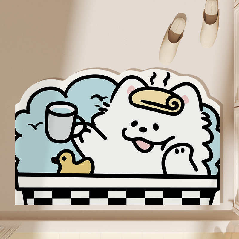 Cute Puppy Diatomaceous Earth Floor Mat