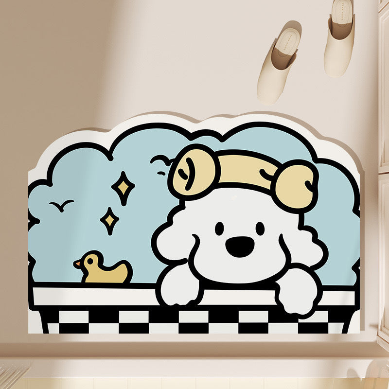 Cute Puppy Diatomaceous Earth Floor Mat