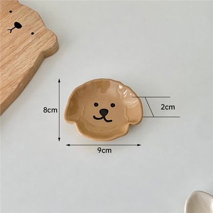 Cartoon Bear and Dog Shaped Sauce Dish