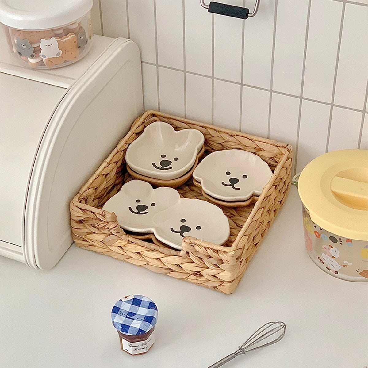 Cartoon Bear and Dog Shaped Sauce Dish