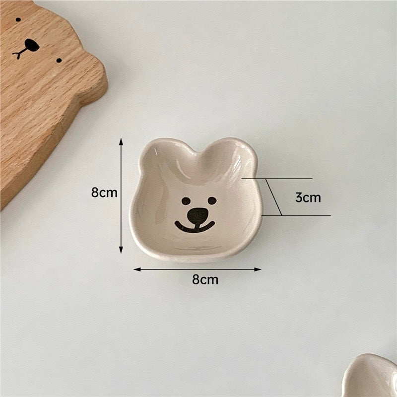 Cartoon Bear and Dog Shaped Sauce Dish