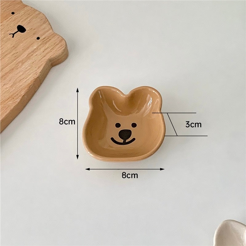 Cartoon Bear and Dog Shaped Sauce Dish