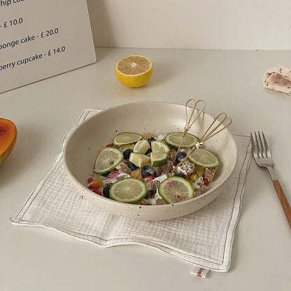 Japanese-style Ink-Splashed Ceramic Plate