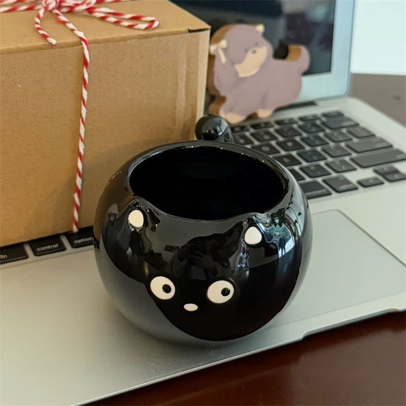 Cute Cat-Shaped Creative Ceramic Mug