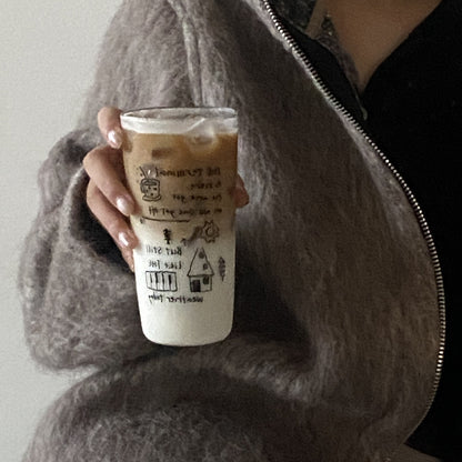 Aesthetic Transparent Glass Cup