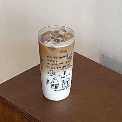 Aesthetic Transparent Glass Cup