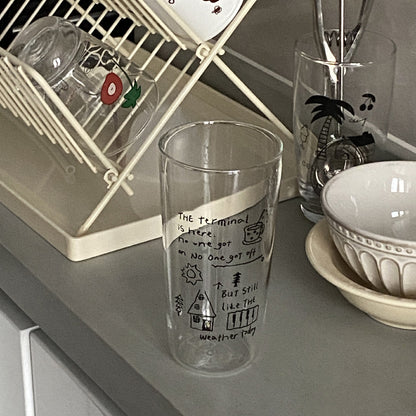 Aesthetic Transparent Glass Cup