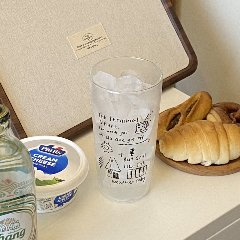 Aesthetic Transparent Glass Cup