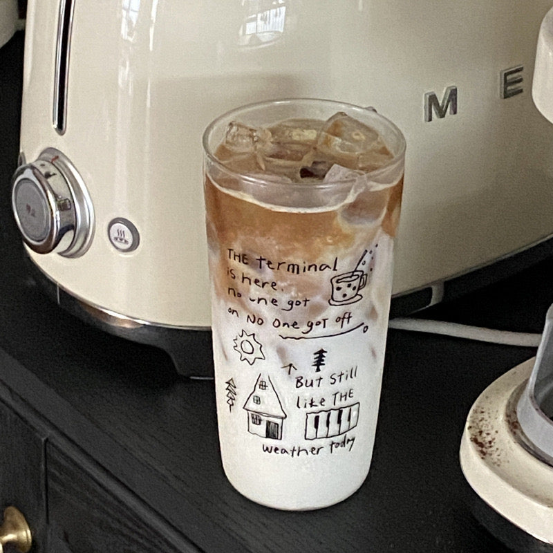 Aesthetic Transparent Glass Cup