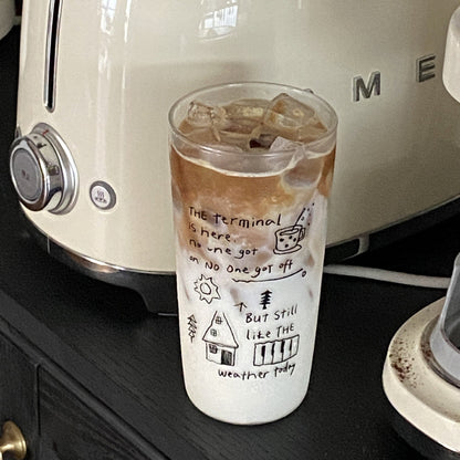 Aesthetic Transparent Glass Cup