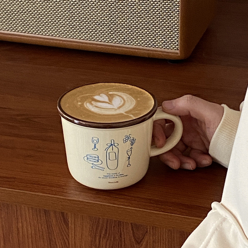 French Aesthetic Ceramic Mug