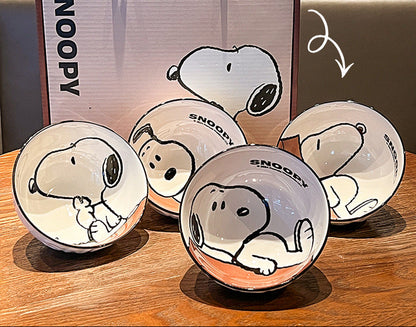 Snoopy Ceramic Bowl Set (4 Pieces with Gift Box)