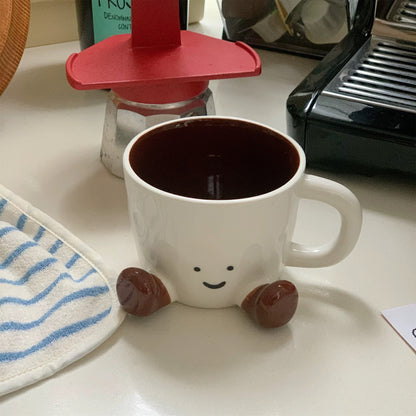 Smiley Footed Ceramic Mug