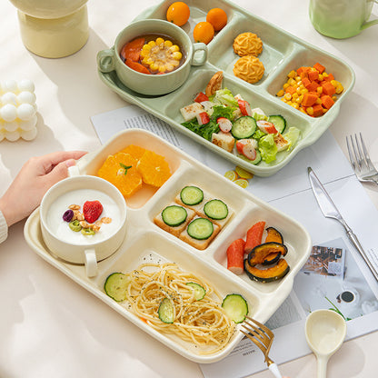 Cream Color Ceramic Partitioned Plate